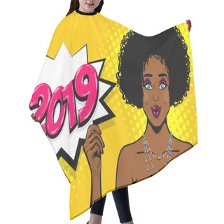 Personality  Black African-american Young Girl Pop Art Hair Cutting Cape