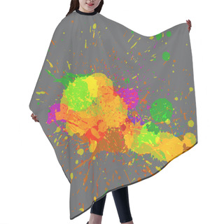 Personality  Colorful Paint Color Splashes Hair Cutting Cape