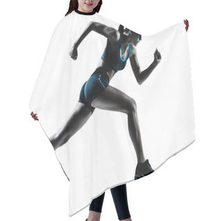Personality  Woman Runner Jogger Running Hair Cutting Cape