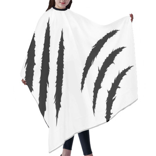 Personality  Monster Claw, Hand Scratch, Rip Through White Background Hair Cutting Cape