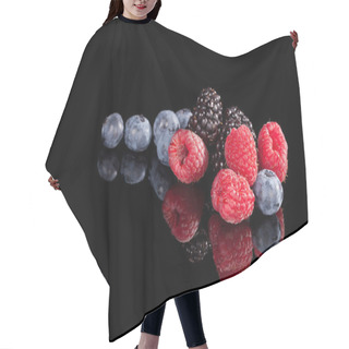 Personality  Berries Isolated On Black Background. Hair Cutting Cape