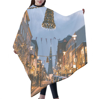 Personality  Illuminated Buildings Hair Cutting Cape