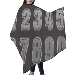 Personality  Numbers Set 3d Illustration Hair Cutting Cape