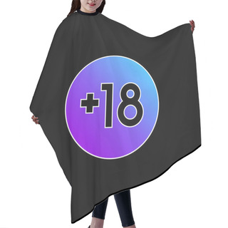 Personality  +18 Blue Gradient Vector Icon Hair Cutting Cape