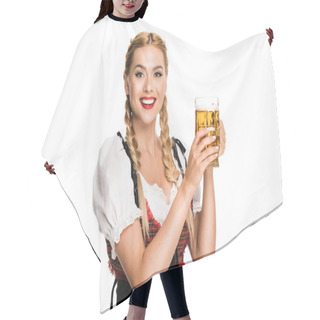 Personality  Waitress With Beer Glass Hair Cutting Cape