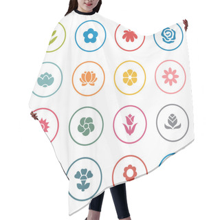 Personality  Flower Icon Set Hair Cutting Cape