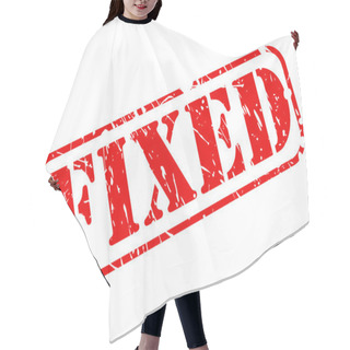 Personality  Fixed Red Stamp Text Hair Cutting Cape