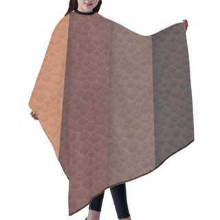 Personality   Set Of Brown Seamless Leather Hair Cutting Cape