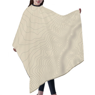 Personality  Topographic Map Background Concept With Space For Your Copy. Hair Cutting Cape