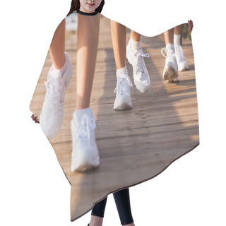 Personality  Group Of Walking On Beach Hair Cutting Cape