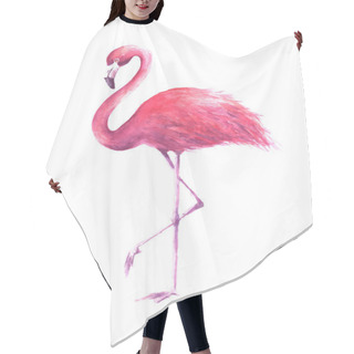 Personality  Watercolor Rose Flamingo Hair Cutting Cape