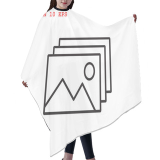 Personality  Framed Picture Icon Hair Cutting Cape