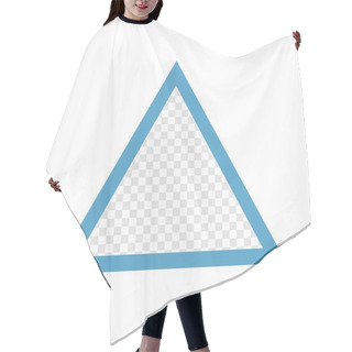 Personality  Triangle Line Frame Blue Transparent Vector Design Hair Cutting Cape
