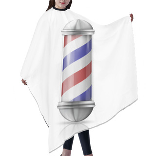 Personality  Silver And Glass Barber Shop Pole Hair Cutting Cape