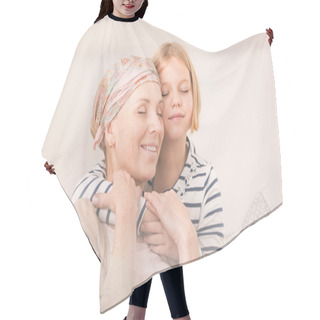 Personality  Child Embracing Ill Mother Hair Cutting Cape