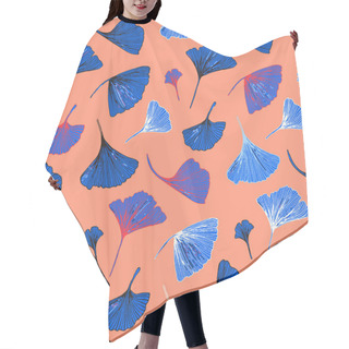 Personality  Vintage Print With Ginkgo Leaves For Spring Hair Cutting Cape