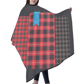 Personality  Modern Pixel Gingham Patterns Of Different Styles Hair Cutting Cape