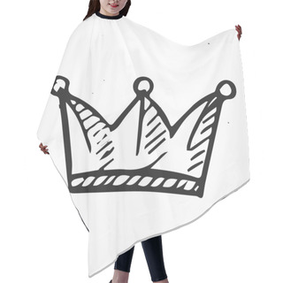 Personality  Simple Crown Icon. Hair Cutting Cape