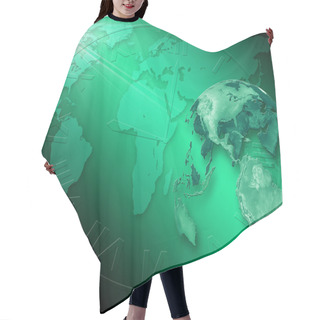Personality  Green Business Background Hair Cutting Cape