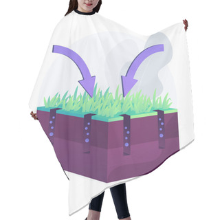 Personality  Lawn Aeration Abstract Concept Vector Illustration. Hair Cutting Cape