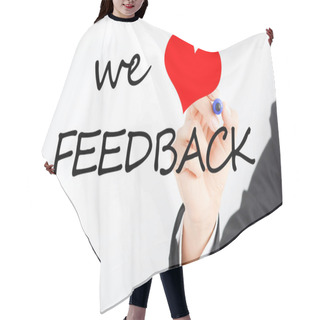 Personality  We Love Feedback Concept Hair Cutting Cape