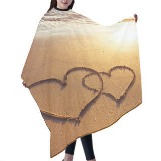 Personality  Two Hearts On The Beach Hair Cutting Cape