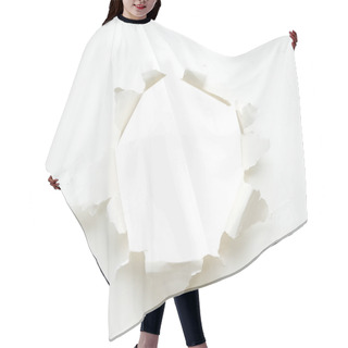 Personality  Hole White Empty Paper Poster Hair Cutting Cape