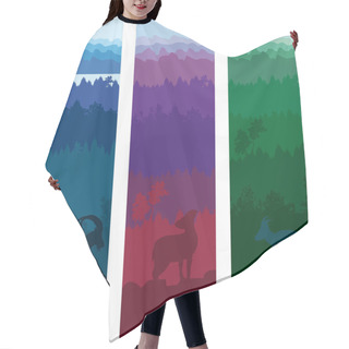 Personality  Wild Animals Vertical Banners Hair Cutting Cape