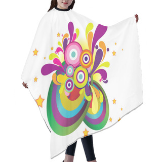 Personality  Colorful Funky Circle Background Hair Cutting Cape