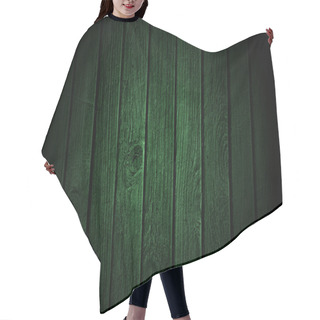 Personality  Wooden Fence Background In Dark Green Tones Hair Cutting Cape
