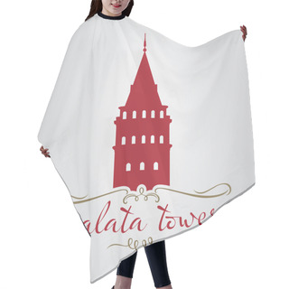 Personality  Istanbul Galata Tower Logo, Icon And Symbol Vector Illustration Hair Cutting Cape