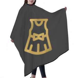 Personality  Baby Dress Gold Plated Metalic Icon Or Logo Vector Hair Cutting Cape