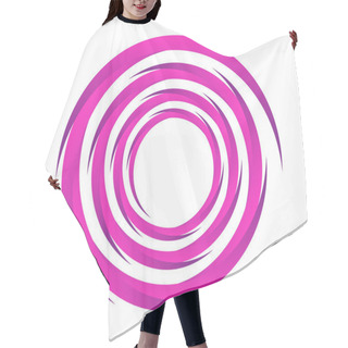 Personality  Abstract Purple, Pink Spiral, Swirl, Twirl And Whirl Elements. Cochlear, Helix, Vortex Icon Hair Cutting Cape