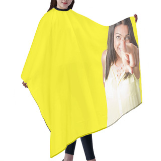Personality  Pretty Woman Pointing You Hair Cutting Cape