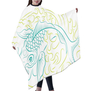 Personality  Koi Fish Ornament Hair Cutting Cape