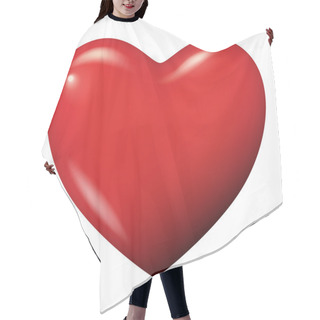 Personality  Perfect Red Heart Vector Isolated Hair Cutting Cape