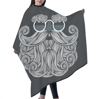 Personality  Beard And Mustache Of Santa Claus Hair Cutting Cape