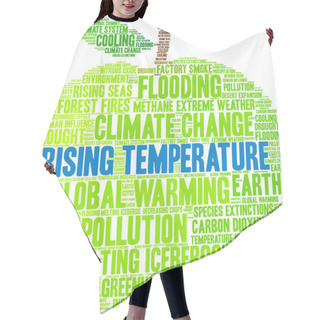 Personality  Rising Temperature Word Cloud On A White Background.  Hair Cutting Cape