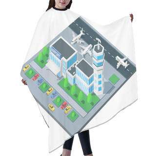 Personality  Airport Exterior Isometric View Hair Cutting Cape
