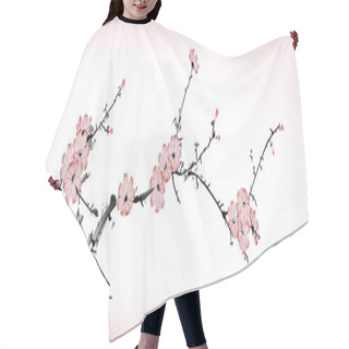 Personality  Blossom Painting Hair Cutting Cape