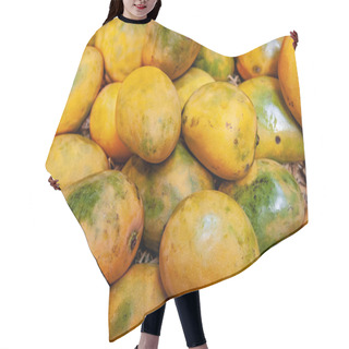 Personality  Full Frame Image Of Pile Of Yellow Mangoes  Hair Cutting Cape