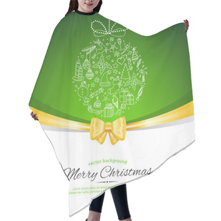 Personality  Xmas Doodle Ball Hair Cutting Cape