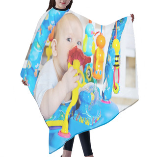 Personality   Baby In Baby Jumper Hair Cutting Cape