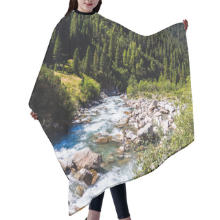 Personality   Rapid Mountain Stream In Alps Hair Cutting Cape