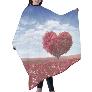 Personality  Ree In The Shape Of Heart, Valentines Day Background Hair Cutting Cape
