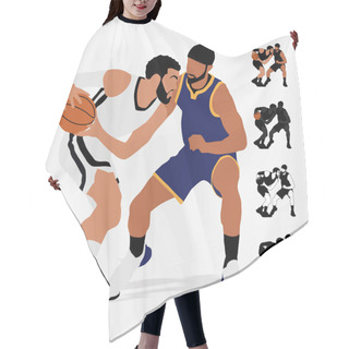 Personality  Basket Player_Vector Image And Illustration Hair Cutting Cape