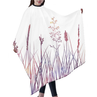 Personality  Silhouettes Of Flowers And Grass Hair Cutting Cape