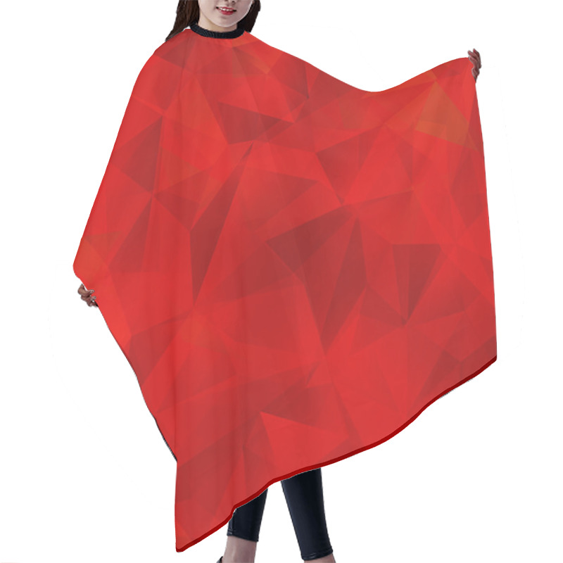 Personality  Vector red geometric background hair cutting cape
