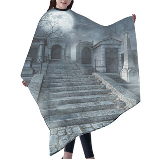Personality  Graveyard Stairs Hair Cutting Cape