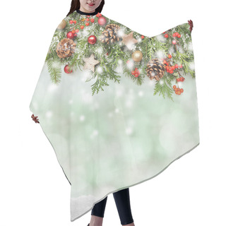 Personality  Winter Or Christmas Background Hair Cutting Cape